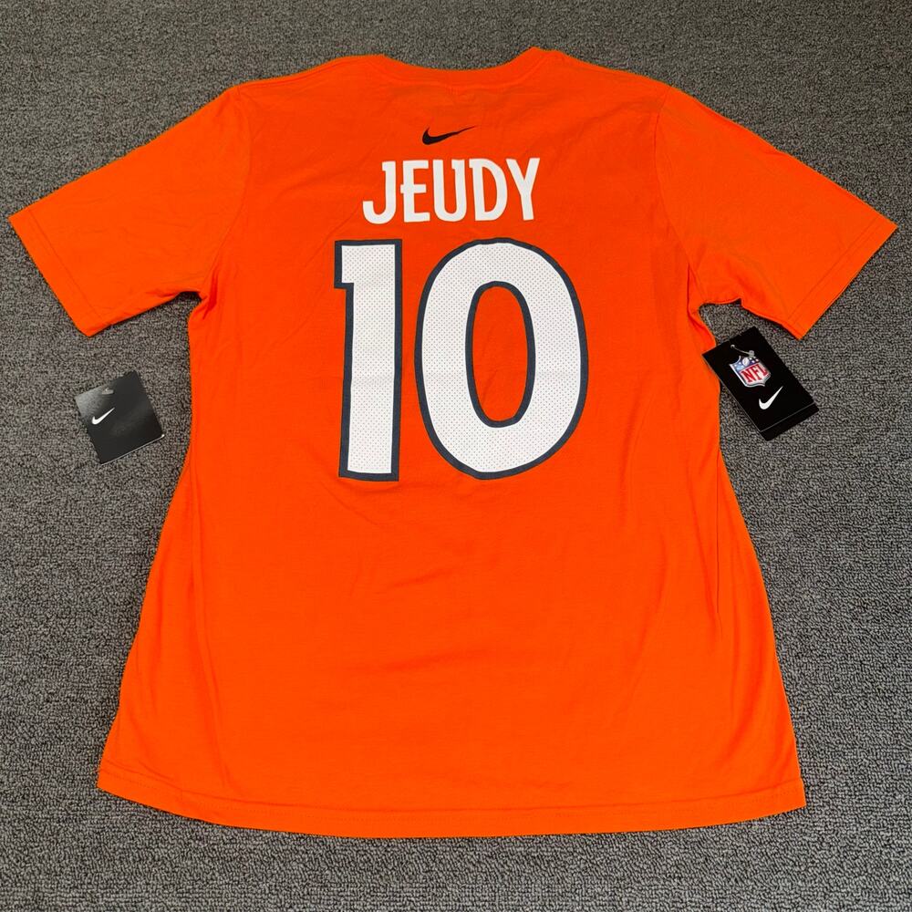 Nike NFL Denver Broncos Jersey T-Shirt Adult XL Jery Jeudy Orange NEW NWT